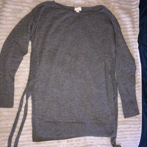 Caslon Grey Sweater With Slits On the Side
